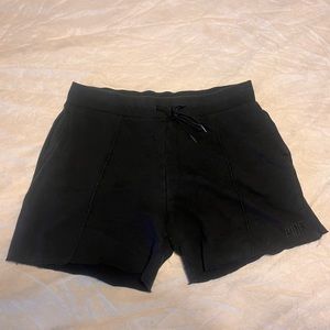 PINK, black cotton lounge shorts Large